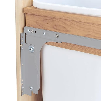 Rev-A-Shelf Top Mount Double Pullout Under Cabinet 35 Quart Kitchen Trash Cans with 150 Pound Rated Full-Extension Slides, 4WCTM-18DM2