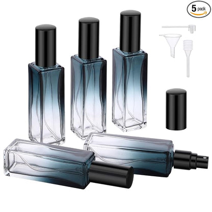 Segbeauty Glass Perfume Spray Bottle, 5 Pack of 20ML Mini Travel Atomizer Sprayer for Perfume, Empty Press Pump Bottle Refillable Cologne Dispenser Perfume Bottles Scent Sample Case Travel Must Have