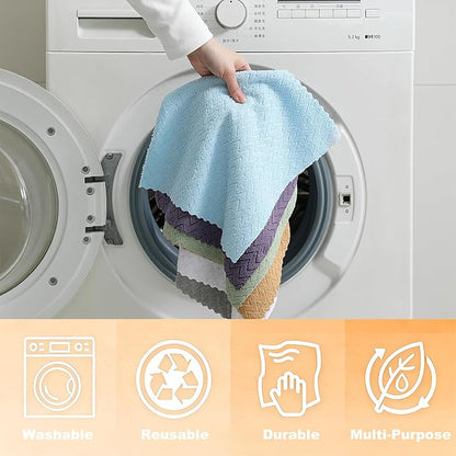80 Pack Microfiber Cleaning Cloth Roll Reusable Paper Towels 12"x12" Tear Away Cloth,Absorbent Dish Rags for House Kitchen,Wash Cloths,Lint Free Rags for Window Cars Cleaning Supplies