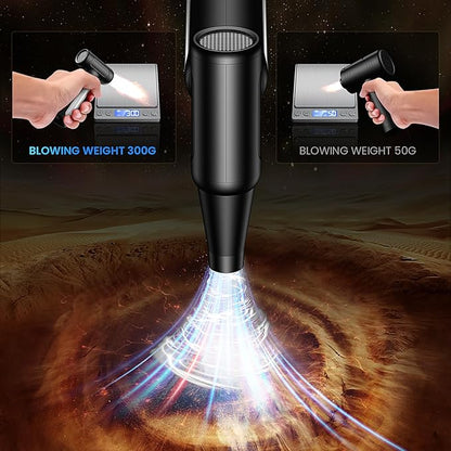 Mershgaya Electric Compressed Air Duster - 30,0000 RPM Rechargeable Cordless Turbo Blower, Portable Air Blower Gun for Cars, PC, Keyboard, Home & Outdoor Dust Cleaning (Replaces Compressed Air Cans)