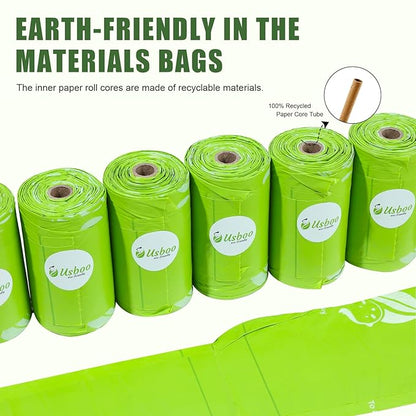 USBOO Disposable Diaper Bags for Baby, 9 Refill Rolls/108 Bags，OXO-Biodegradable Diaper Sacks with Dispenser,Easy-Tie Handles,Large Dirty Diaper Disposal or Pet Waste Bags