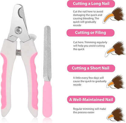 Pet Grooming Glove Set for Dogs & Cats – Premium Pet Hair Removal Glove with Free Nail Clippers & Nail File