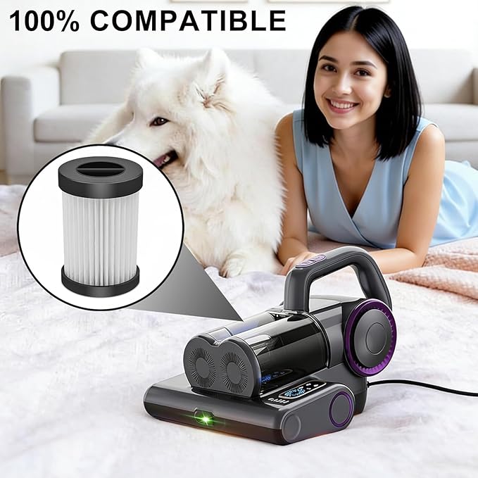Mattress Vacuum Replacement Filter Compatible with FEPPO Mattress Vacuum Cleaner(LW-P1012).HEAP Filter-4Pack
