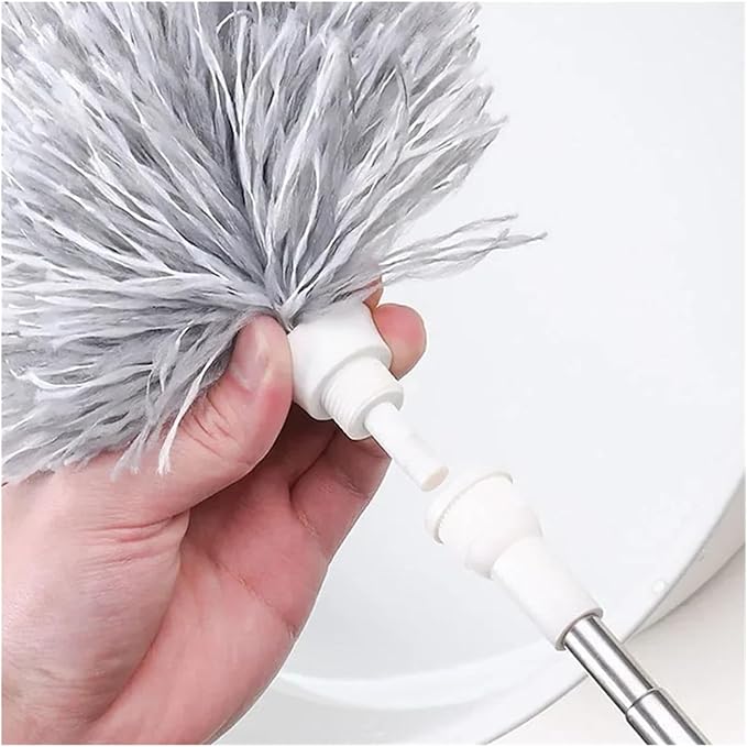 2Pcs/Set Cleaning Brush Dust Removal Tool,280cm Adjustable Telescopic Bending Duster Brush Feather Dust Cleaner Furniture Gap
