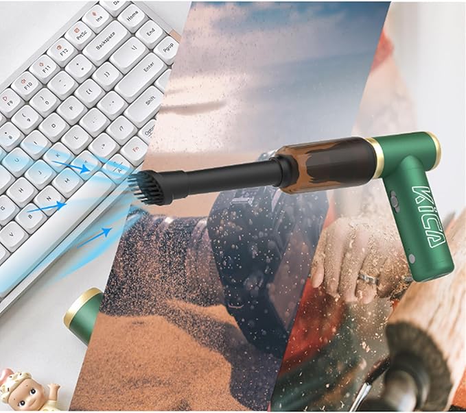 KiCA JetFan 2 Air Duster Vacuuming Accessories, Computer Vacuum Cleaner - for Keyboard Cleaning