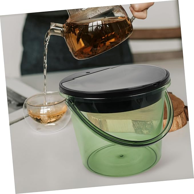 MAGICLULU Trash Can Tea Dregs Bucket Lid Food Waste Bin for Kitchen Grounds Waste Bin for Countertop Sturdy Design