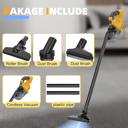 Cordless Vacuum for DE-Walt 20V Battery, 5-in-1 Handheld Electric Vacuum Cleaner with 500W Powerful Motor, 46 CFM Portable Hand Vacuum with HEPA Filter for Car, Carpets, Furniture (No Battery)