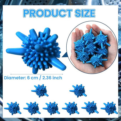 Zhehao 8 Pcs Dryer Balls Silicone Agitator Balls for Washing Machine 2.36inch Reusable Laundry Agitator Ball for Washer Reusable Wrinkle & Pet Hair Reducer for Washing Machine