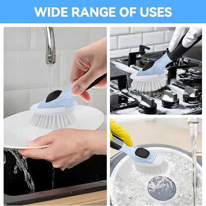 Dish Brush Refills 4 Pack, White Replacement BrushHeads Compatible with OXO Dish Brush & OXO DishScrubber