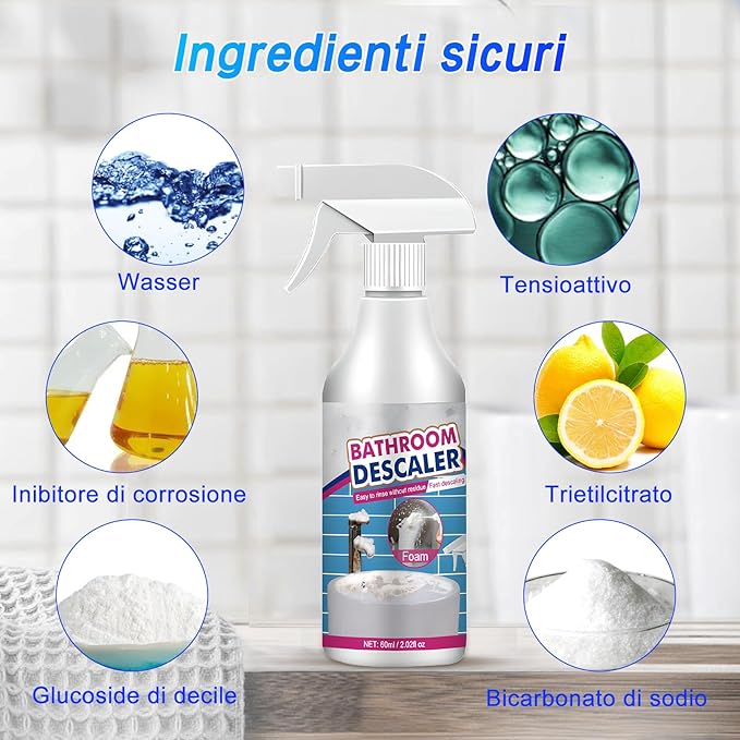 Eadwe Bathroom Descaler Cleaner, 2026 New Multipurpose Stubborn Stains Cleaner, Bathroom Descaler Cleaners, Bathrooms Cleaning Foam Spray for Kitchen Bath Sink Glass (3)