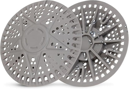 ZOOY Shower Drain Hair Catcher, 2 Pack 5.5 Inch Large Silicone Drain Cover, Rubber Hair Drain Catcher, Anti-Clog Hair Trap Strainer Protector for Shower, Bathroom, Bathtub, Tub Sink(New Gery)