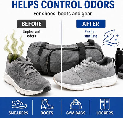Knixmax Sneaker Deodorizer Shoe Freshener Balls, Odor Eaters for Shoes Boots Mules, Smell Eliminator Ball for Gym Gear Bags and Lockers, Cologne Scent, Pack of 6, Colorful
