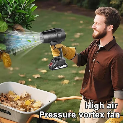 Fostex Cordless Leaf Blower, Handheld Leaf Blower, 300,000RPM Mini Turbo Jet, 2×2.0Ah Batteries & Charger, Lightweight & Portable, 6 Speeds, for Patio, Yard, Dust & Garage Cleaning