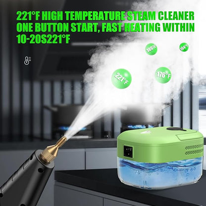 2200W Steam Cleaner, Handheld Steam Cleaner whit 1.2L Water Tank for Home Use, Fast Heat-Up in 10-15s, Portable High Steam Cleaners Machine for Cleaning Kitchen, Bathroom, Grout, Car