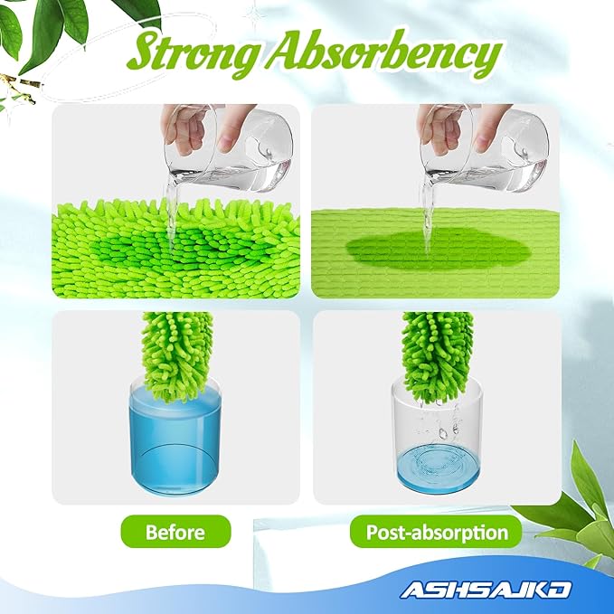 Ashsajkd 4Pcs for Swiffer Reusable Dry Sweeping Cloths Microfiber Wet Mop Pads Compatible with Swiffer Sweeper Mop ,Replacement Wet Mopping pad Refills & for Swiffer Sweeper Mop