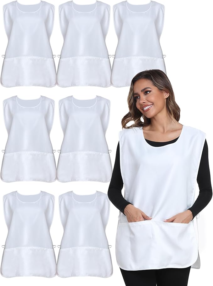Xeoxarel Unisex Cobbler Apron with 3 Pockets, Smock Vest Apron, Suitable for Cooking，Kitchen，Garden，Hairstylist，Cleaning，Art