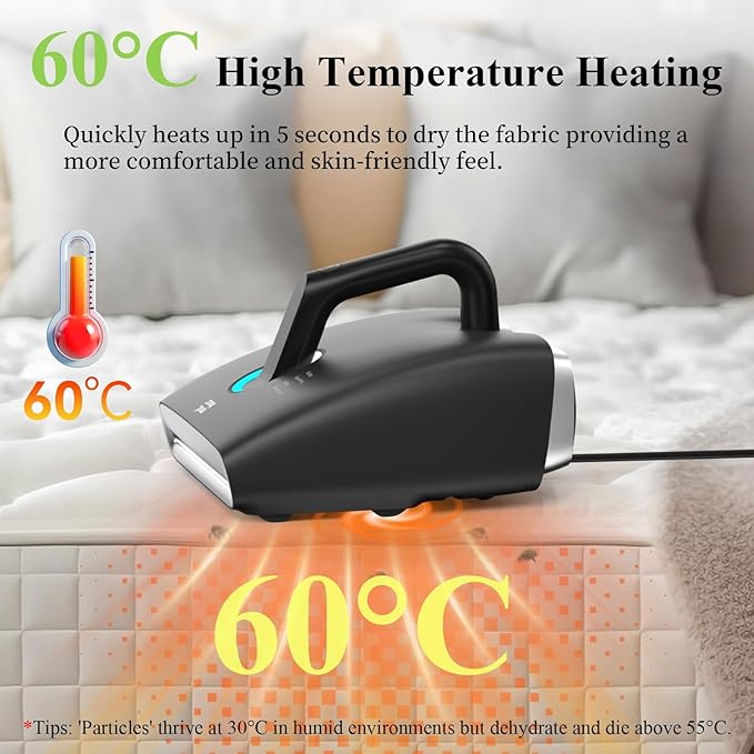 Minthouz Mattress Vacuum Cleaner Bed Vacuum with 15Kpa Suction Handheld Vacuum Widened Suction Port, Corded
