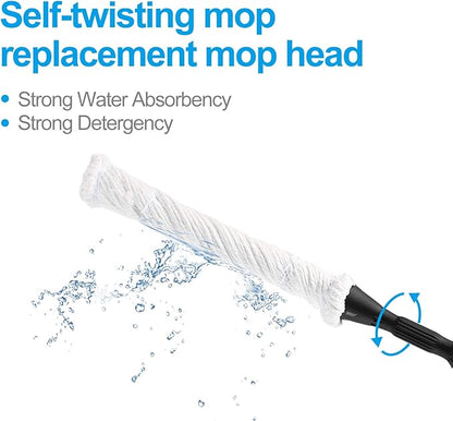Eyliden Mop Model No.: FZ-02-2020/FZ-02-2019 Replacement Head, 2pcs Microfiber Mop Pads for Eyliden Twist Mops, Floor Cleaning Mops Head(Not Include Handle), Suitable for Any Surfaces (2pack Heads)