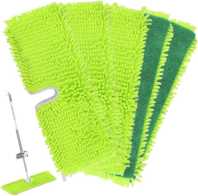 18" 2-Sided Mop Pads for Libman 18" 2-Sided Microfiber Dust Mop | Hardwood Floor Mop - Dual-Action Flip Mop - Double Sided Replacement Pad for Dry/Wet Use - Hard Surface Floor Duster Mop Head - 5Pack