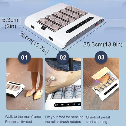 Fully Automatic Shoe Sole Cleaning Machine, Electric Shoe Polisher, Waterless Shoe Washing Tool, 1000PA Suction Induction Shoe Cleaner for Home Office Hotel, Works with Sneakers Heels