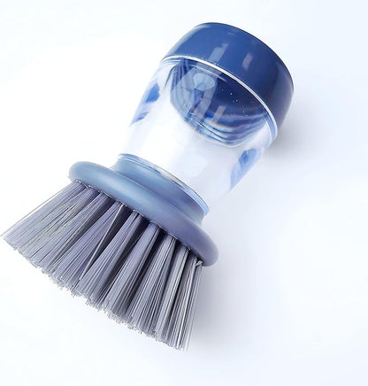 All Purpose Liquid Dispensing Cleaning Brush, Good Grips Soap Dispensing Palm Brush, Soap Dispensing Palm Brush for Dish Kitchen Scrubber with Sturdy Nylon Bristles, Dish Brush with soap Dispenser