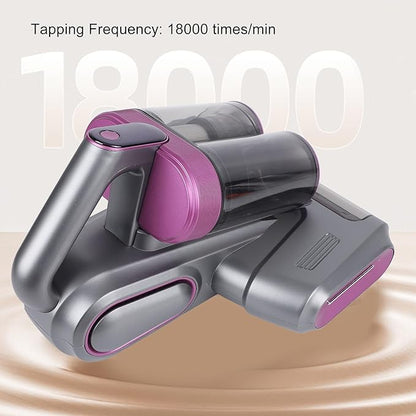 HEEPDD Handheld Mattress Vacuum Cleaner, Cordless, 13000Pa Suction, 520ml Dustbin, Light, Gray Purple, for Bed Sofa Carpet Pet Hair