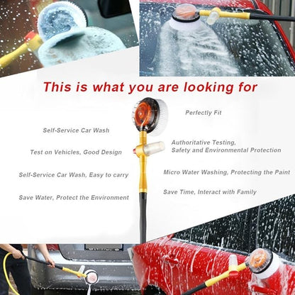 Car Wash Brush Car Cleaning Kit 360 Spin Car Mop Microfiber Car Cleaning Brush Detachable & Extendable Scrub Brush Garden Hose Spray Nozzle Spray Gun for Car Home Cleaning & Garden Use