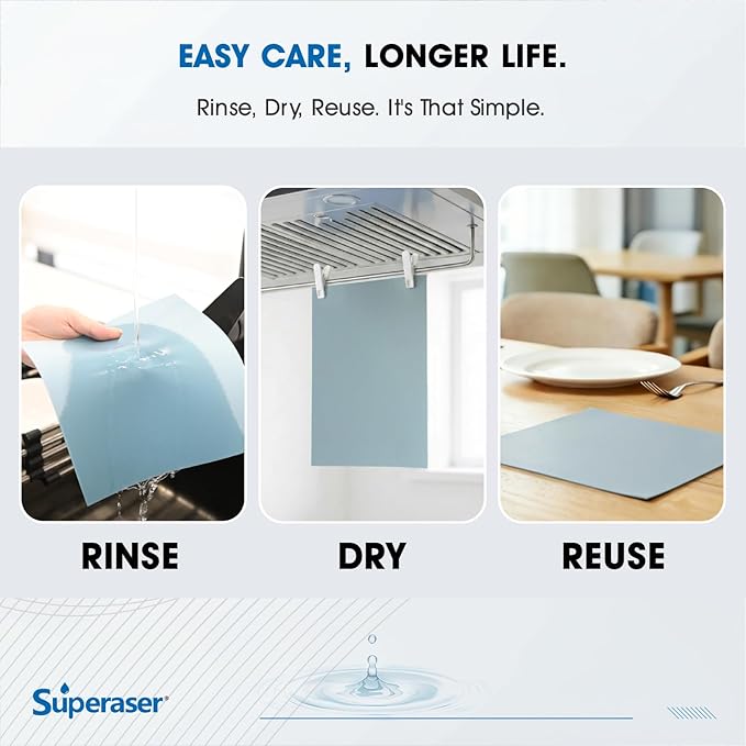 Oversized Magic Cleaning Pads, Melamine Foam Eraser Cloths, Tough Stain Remover for Kitchen, Bathroom, Walls & More, No Chemical Needed (12x12 Multicolor, 6 Pack)