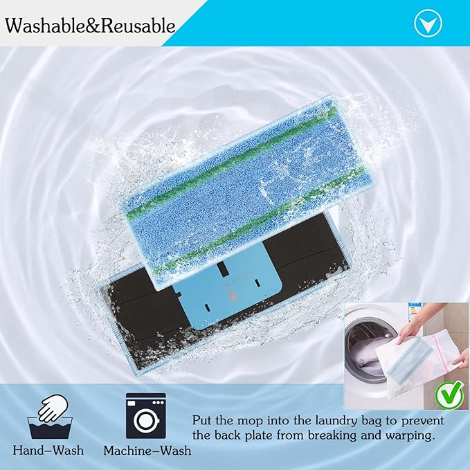 12 Pack M6 Mopping Wet Pads for iRobot Braava Jet m6 (6110) (6012) (6112) (6113) Ultimate Robot Mop, Washable and Reusable Microfiber Deep Clean Wet Pads
