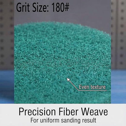 4 Inch 180 Grit Drill Brush Scrubber Scouring Pads, 20 Pcs Hook & Loop Power Scrubber Scour Pads for Rotary Tools, Random Orbital Sander (Green)
