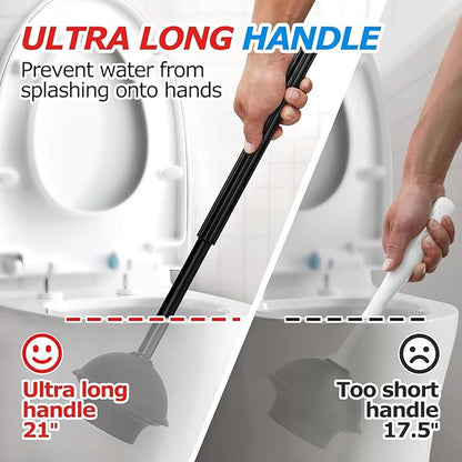 FORASTO 3Pack 3 in 1 Toilet Brush and Plunger Set,Toilet Bowl Brush Plunger Set,Toilet Brush Plunger Combo,Cleaning Brush,Cleaning Supplies, Crevice Cleaning Brush, Bathroom Cleaning Tools.