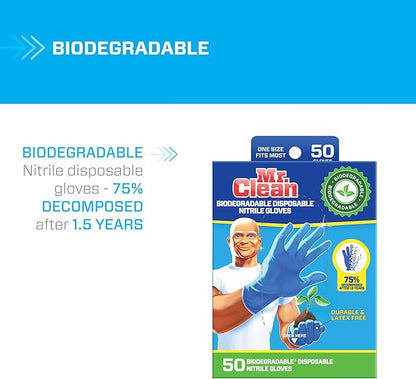 Mr Clean Bio-Nitrile Disposable Gloves 200 Count