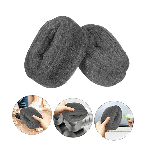2 Rolls #0000 Steel Wool Pads Reusable Wire Wool for Cleaning Rust Removal Polishing Wood and Metal Surfaces