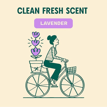 Aunt Fannie's Ultra Concentrated Floor Cleaner Vinegar Wash, Multi-Surface Solution For Mopping, Value Size, Lavender Scent, 64 oz