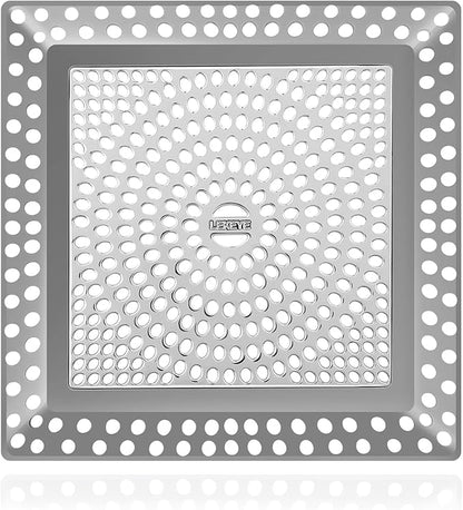 LEKEYE Shower Drain Hair Catcher | Drain Strainer | Shower Drain Cover Stainless Steel and Silicone