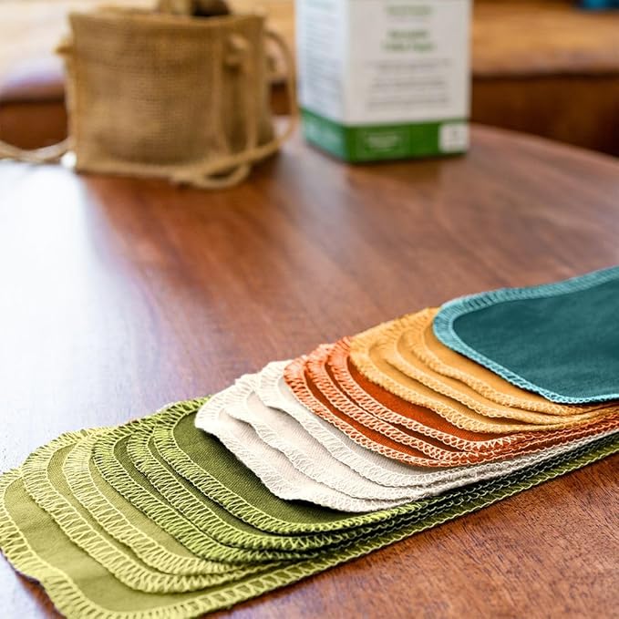ZeroWastely 24 Reusable Toilet Paper Washable Roll - Bidet Towels Washable Toilet Paper - Cut Back & Waste Less with our Colored Super Soft, Absorbent & Re-Rollable Cloth Wipes - Jungle Edition