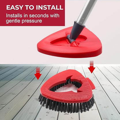 Scrub Brush, 2 Pcs Spin Mop Scrub Brush Head Compatible for O Cedar EasyWring 1-Tank System, Hard Bristle Cleaning Brush for Bathroom, Kitchen, Tub and Tile (2pack Brush)