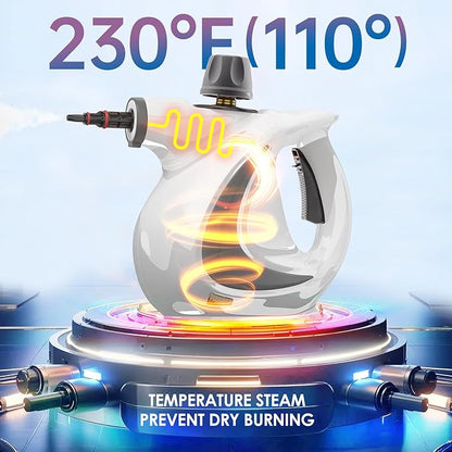 Handheld Steam Cleaner with 14-Piece Accessory Set, Steam Cleaner for Home Use, Portable Steamer for Cleaning Car Upholstery Tile Grout Home