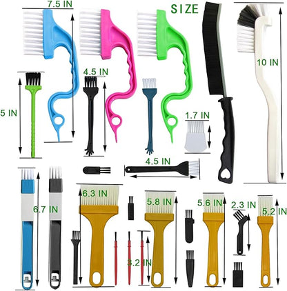 26Pcs Small Cleaning Brush,Crevice Cleaning Brushes Small Spaces,Gap Cleaning Tool Set,Window Groove Cleaning Brush,Crevice Cleaning Tool