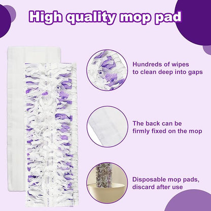 Pure Realm 48 Pack PowerMop Refills Pads for Swiffer PowerMop Multi-Surface Mops and PowerMop Wood Mops，Disposable mop Pads Replacement for Floor Cleaning.