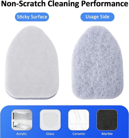 6 Pack Scrubber Refill Compatible with Scotch Brite Tub and Tile Scrubbers, Replacement Scrubber Refill Pads, Non-Scratch and Reusable Bathtub,for Cleaning Tub, Tile, Wall and Floor (Only Refills Pad)