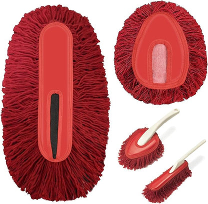Car Duster Detailing Kit Replacement for California Car Duster Exterior Interior Cleaner Soft Cotton Mop Quickly Safely Removes Light Daily Dust for Car Dust Pollen Removing （Handle Not Included）