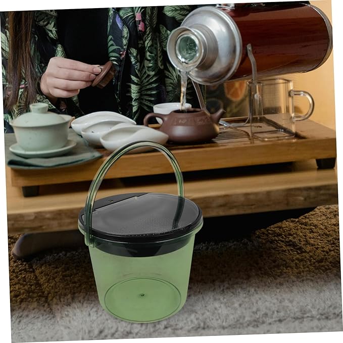 MAGICLULU Trash Can Tea Dregs Bucket Lid Food Waste Bin for Kitchen Grounds Waste Bin for Countertop Sturdy Design
