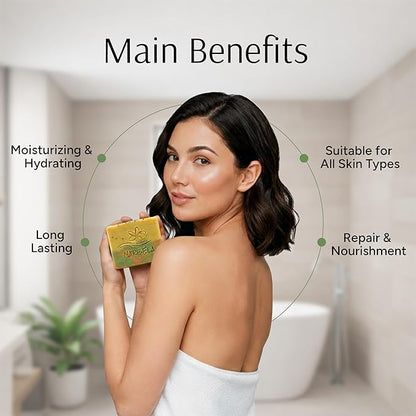 Marbela Cosmetics Handmade Soap Bar - Made in USA, Vegan Friendly, Palm Oil Free, Natural Bar Soap - Gentle Face & Body Soap for Daily Skin Care, Moisturizing - 3.5 oz (Fresh Mango)