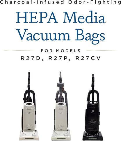 Riccar HEPA Media Vacuum Bags for R27D, R27P, R27CV Cordless Upright, 6-Pack