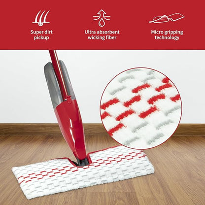 4 Pack Microfiber Spray Mop Pads Compatible with ProMist MAX Replace Head