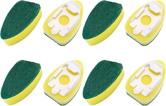 8 Pack Dishwand Refills Replacement Sponge Heads - Durable Dish Wand for Kitchen Room Dishwashing Cleaning Supplies
