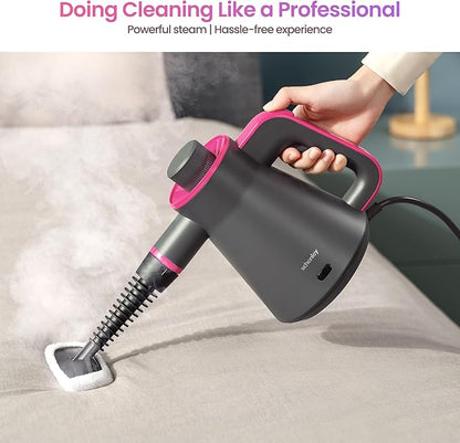 Schenley Portable Handheld Steam Cleaner, High-Pressure Design with Versatile Multi-Surface Accessories, Ideal for Upholstery, Stove, Tiles, Grout, and Auto Cleaning