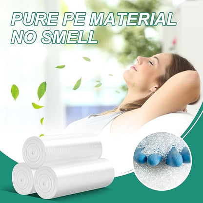 Magesh 4-6 Gallon Trash Bag Strong, Leakage-Free, Small Garbage Bags Unscented Thick for Bathroom, Office, Kitchen Small Trash Can, 15L, 1000 Bags, Clear