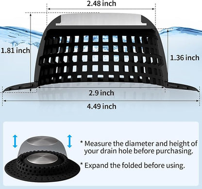 Aluvor Shower Drain Hair Catcher Bathtub Drain Cover Shower Protector for Pop-Up & Regular Drains